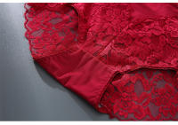 Sujetador De Talla Grande Para Mujer, Bragas De Encaje De Cintura Media, Ropa Interior Transparente, Sexy, Sueva y Cómodo - details 13