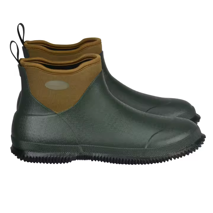 SucceBuy Botas de cubierta para mujer, botas de lluvia de pesca impermeables, tobillo antideslizante de goma, neopreno, talla 9 US - 1