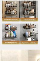 Organizador de estante de baño para lactancia materna, ducha de aluminio gris de 30-50CM - details 10