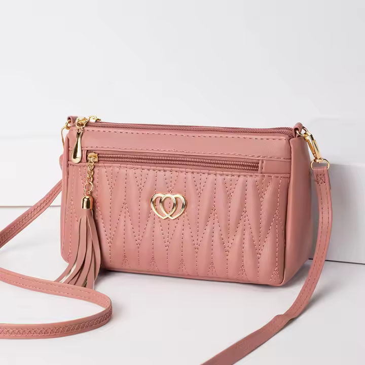 Mamá Mujeres de mediana edad, Mini bolso cruzado, bolso de mensajero suave con borlas para mujer - 1