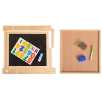 Pizarra de dibujo de madera para niños, pizarra blanca de doble cara, caballete ajustable, juguete de pintura, juguetes educativos de Aprendizaje Temprano - details 4