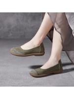 Zapatos Retro de Cuero Auténtico para Mujer Primavera y Verano 2025 Nuevos Zapatos Planos Casuales sin Cordones Estilo Bosque - details 4