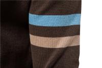 2025 nuevo Otoño e Invierno 100% algodón para hombre cárdigan con cremallera Casual Patchwork moda juvenil suéteres de punto para hombres - details 7