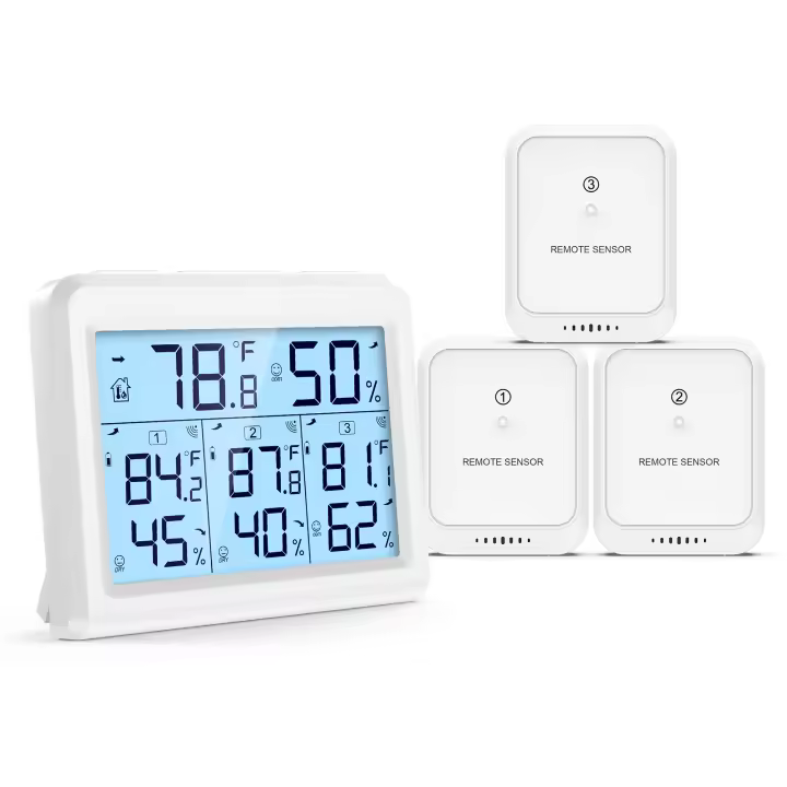 ORIA-higrómetro Digital para interiores y exteriores, termómetro inalámbrico, Monitor de temperatura y humedad para el hogar - 1