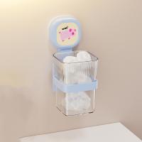 Caja de almacenamiento con ventosa de plástico, cesta de almacenamiento transparente para ahorrar espacio en el baño, soporte de carga grande, soporte para cepillo de dientes montado en la pared - details 10