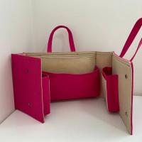 Bolsa de almacenamiento de fieltro de poliéster con botón a presión, divisor, bolsos de libros plegables portátiles, maletín de viaje reutilizable de gran capacidad - details 2