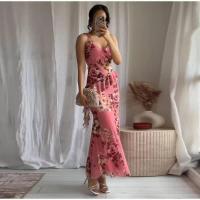 OUWU-Conjuntos de falda larga con estampado floral elegante Y2k, chaleco sin mangas con volantes, tops, paquete de cadera, falda maxi, conjunto de 2 piezas para mujer - details 9
