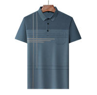Polo de Camisa de Manga Corta de Verano Estilo Casual de Negocios para Hombres Mayores - details 0