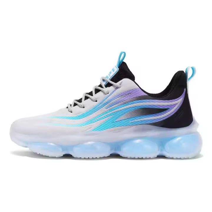 Zapatos deportivos de malla ligeros y transpirables para hombre con suelas de PVC, correas suaves para correr, caminar y estar a la moda en primavera y verano - 1