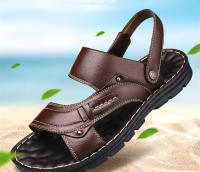 Sandalias de cuero para hombre, zapatos informales, ligeros y cómodos, para la playa y el verano - details 7