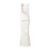 Maemukilabe Vestido largo de cóctel elegante sin espalda para mujer, vestido de noche vintage de cintura alta para mujer - details 1