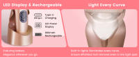 Afeitadora eléctrica para mujer, recortadora de bikini, depilación facial, pantalla LED, maquinillas de afeitar para mujer para afeitar, IPX7, impermeable, recortadora de vello púbico - details 1