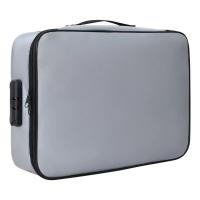 Bolsa de documentos impermeable y resistente al fuego, multicapa con cerradura, funda portátil para pasaporte, cierre de cremallera, maletín para archivos con asa cómoda - details 11