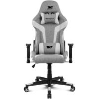 DR90 - Silla Gaming Profesional, Tejido Transpirable, reposabrazos 2D Acolchado, Base Nylon Reforzado, pistón Clase 4, cojín Lumbar y Cervical, Color Gris/Blanco - details 0