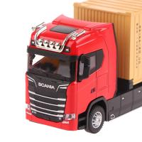 Cabeza de camión de aleación fundida a presión para niños, contenedor de juguete, camión extraíble con luz, vehículo de transporte de ingeniería, 1 piezas, 1:36 - details 5