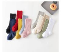 Calcetines hasta la rodilla para bebé, medias de algodón liso a rayas, largo, para niños de 0 a 3 años, 1 par - details 4
