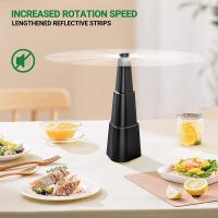 Ventilador de 3 piezas para exteriores, dispositivo giratorio con cuchillas holográficas para mesa, Picnic, Patio y hogar - details 2