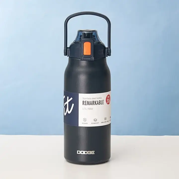 Gran capacidad con botellas aisladas de acero inoxidable, tazas de agua fría y caliente, botellas de vacío para gimnasio - 1