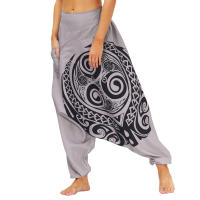 Pantalones harén con parte inferior caída para mujeres y hombres - details 11