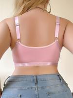 Sujetador Sexy de Talla Grande para Mujer con Escote en V y Detalles Calados - details 11