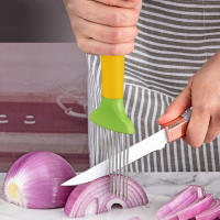Rebanador y tensor de carne de acero inoxidable afilado, herramienta auxiliar para rebanar frutas, limón y carne - details 4