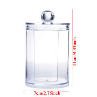 Tarro de maquillaje de algodón, organizador de cosméticos de viaje, contenedor de almacenamiento de joyería acrílico transparente redondo - details 14