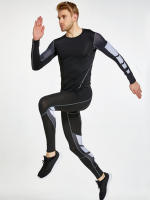 2-Piece Compression Training Suit: Long Sleeve Breathable T-Shirt Pants for Fitness, Gym, Running & Basketball! - details 3