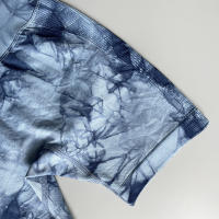 Pantalones cortos de yoga con tie dye para mujer FKAFIT leggings deportivos sin costuras con elevación de cadera material de nylon para actividades al aire libre - details 4