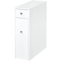 Estrecho 2 Cajones y Compartimiento Superior Tapa Lavabo Ducha 17x48x58 cm Blanco - details 0