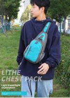 Bolso de hombro deportivo informal para hombre y mujer, bolsa de pecho multifuncional impermeable, correa ajustable, riñonera cruzada duradera - details 2