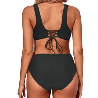 Sexy alta cintura Bikinis 2025 nuevo Halter bañadores mujeres traje de baño femenino bikini set imprimir body verano biquini - details 3