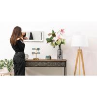 Espejo Rectangular con Marco de Madera Blanca Pie con Inclinación Ajustable - details 10