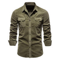 Blusa de PANA con bolsillo para hombre, camiseta informal de manga larga, talla grande, otoño e invierno, 3XL, 2XL - details 4