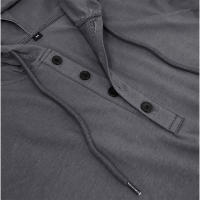 Hombres Deportes Fitness Casual al aire libre de manga corta camiseta con capucha Top Henley Shirt. - details 13