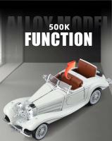 1:32 Mercedes Benz 500K Convertible de doble puerta Roadster Diecast modelo aleación Metal colecciones de coches Hobby decoraciones regalo amigo - details 10