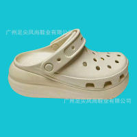 Agujeros zapatos de las mujeres zapatos de playas de suela gruesa aumento antideslizante zapatillas de suela suave desgaste exterior sandalias nube agujero - details 5