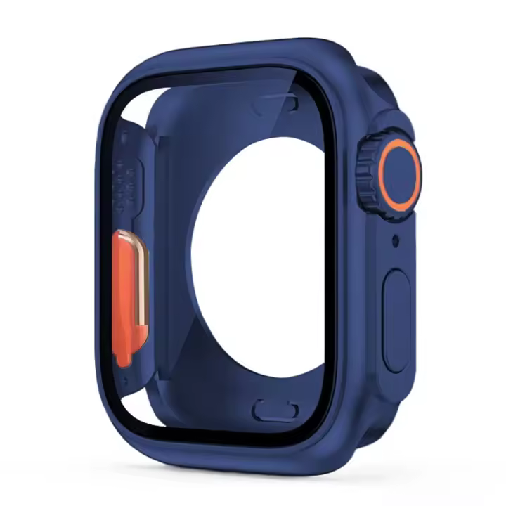 Protector de pantalla para Apple Watch 44mm 45mm 40mm 41mm duro PC delantero trasero parachoques caso para iwatch 9 8 7 6 5 4 Cambio a ultra - 1