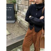 Cárdigan de cuello alto para mujer Suéter de lana pura 100%, suelto, grueso, base de Cachemira, abrigo de punto, tendencia, Otoño e Invierno - details 5