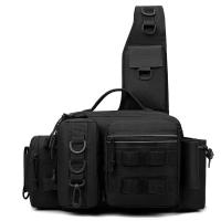 Bolso de cintura versátil para hombres, bolso de pecho, bolso cruzado de hombro para exteriores, bolso para cañas de pescar, bol - details 10