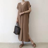 Vestido de Verano Vintage sin Espalda REALEFT Manga Corta, Cuello en V, Moda Casual para Mujeres - details 2