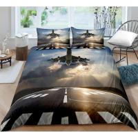 Funda de Avión de Combate Nórdico Tamaño King/Queen Juego de Cama Volador para Niños, Adolescentes y Niños Funda de Edredón Moderna y Fresca - details 8