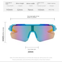 Gafas de sol de ciclismo UV400, lentes HD de medio marco, resistentes a los rayos UV, gafas de deporte al aire libre cómodas a la moda, Unisex - details 0
