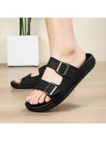Nuevas sandalias cómodas de verano para hombre, zapatillas de exterior con suela gruesa y hebilla de cinturón, zapatillas de casa de exterior con suela gruesa para hombre - details 2