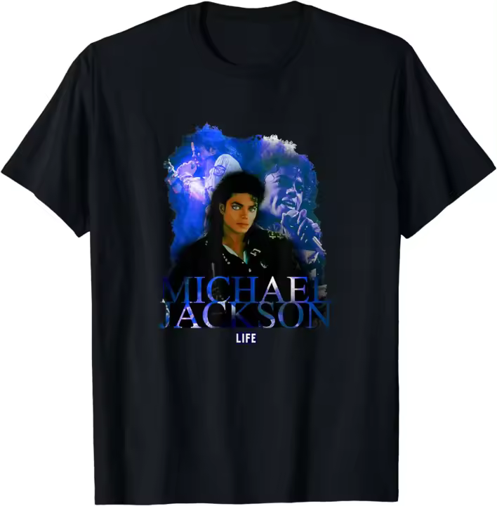 Camiseta Negra de Michael Jackson Moda para Hombres Artículos Peligrosos Normales - 1