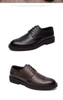 Novedades 2021: parte superior de piel de vaca, suela de goma antideslizante, vestido no irritante, zapatos de cuero de oficina para hombre - details 6