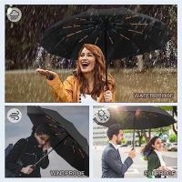 Paraguas plegable totalmente automático para hombres y mujeres, resistente al viento, 32 huesos, mango de madera, sombrillas impermeables para lluvia - details 6