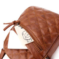 Bolso Mensajero BINGMEI Pequeño Textura Nueva de Cuero Suave Bordado Redondo de Hombro - details 2