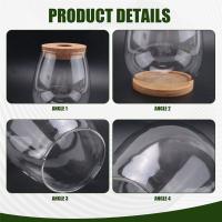 Estaciones de propagación de plantas, terrario de plantas de escritorio separado de 2 piezas con bandeja de madera y tapa para propagar hidropónico - details 7