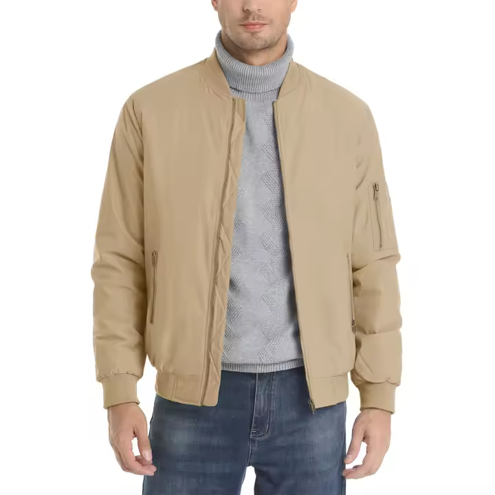 MAGCOMSEN-Chaqueta bomber para hombre, chaquetas cálidas para piloto, ropa de calle, primavera y otoño - 1
