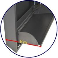 Tamaño de la puerta del zapatero Slim abierta.